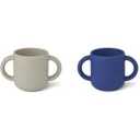 Set 2 căni Gene din silicon pentru bebeluși