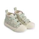 Pantofi sport cu barete velcro Stripe Garden Green