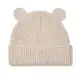 Căciuliță din lână merinos cu urechiușe bej