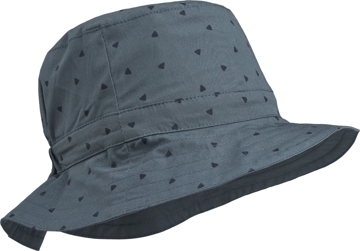 Pălărie reversibilă din bumbac organic cu imprimeu triunghiuri