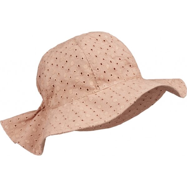 Pălărie de soare roz prăfuit cu broderie