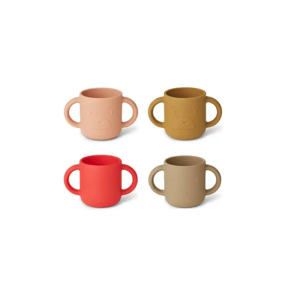 Set 4 pahare din silicon GENE multicolore