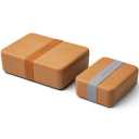 Set cutii pentru alimente Bradley din bambus culoarea muștar