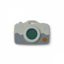 Jucărie albastră de dentiție, din silicon, model cameră foto