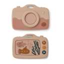 Jucărie roz de dentiție, din silicon, model cameră foto