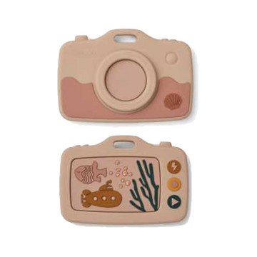 Jucărie roz de dentiție, din silicon, model cameră foto