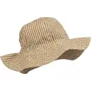 Pălărie de soare Amelia cu imprimeu carouri golden caramel