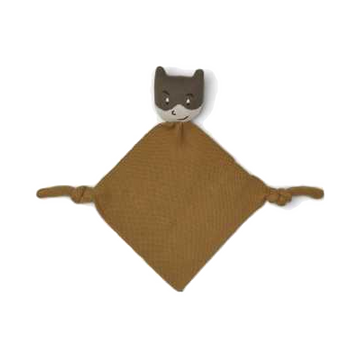 Jucărie textilă pentru bebeluși Alfie supererou caramel