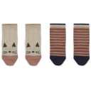 Set de 2 șosete din bumbac organic, model pisici