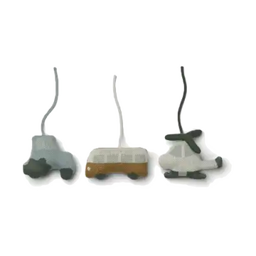 Set jucării textile pentru bebeluși, model vehicule