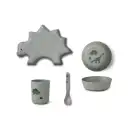 Set de vase din bambus gri cu imprimeu dinozauri