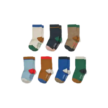 Set de 7 șosete pentru copii Silas - blue mix