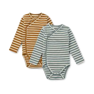 Set de două body-uri cu dungi Hali