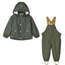 Set de ploaie Dan căptușit, verde