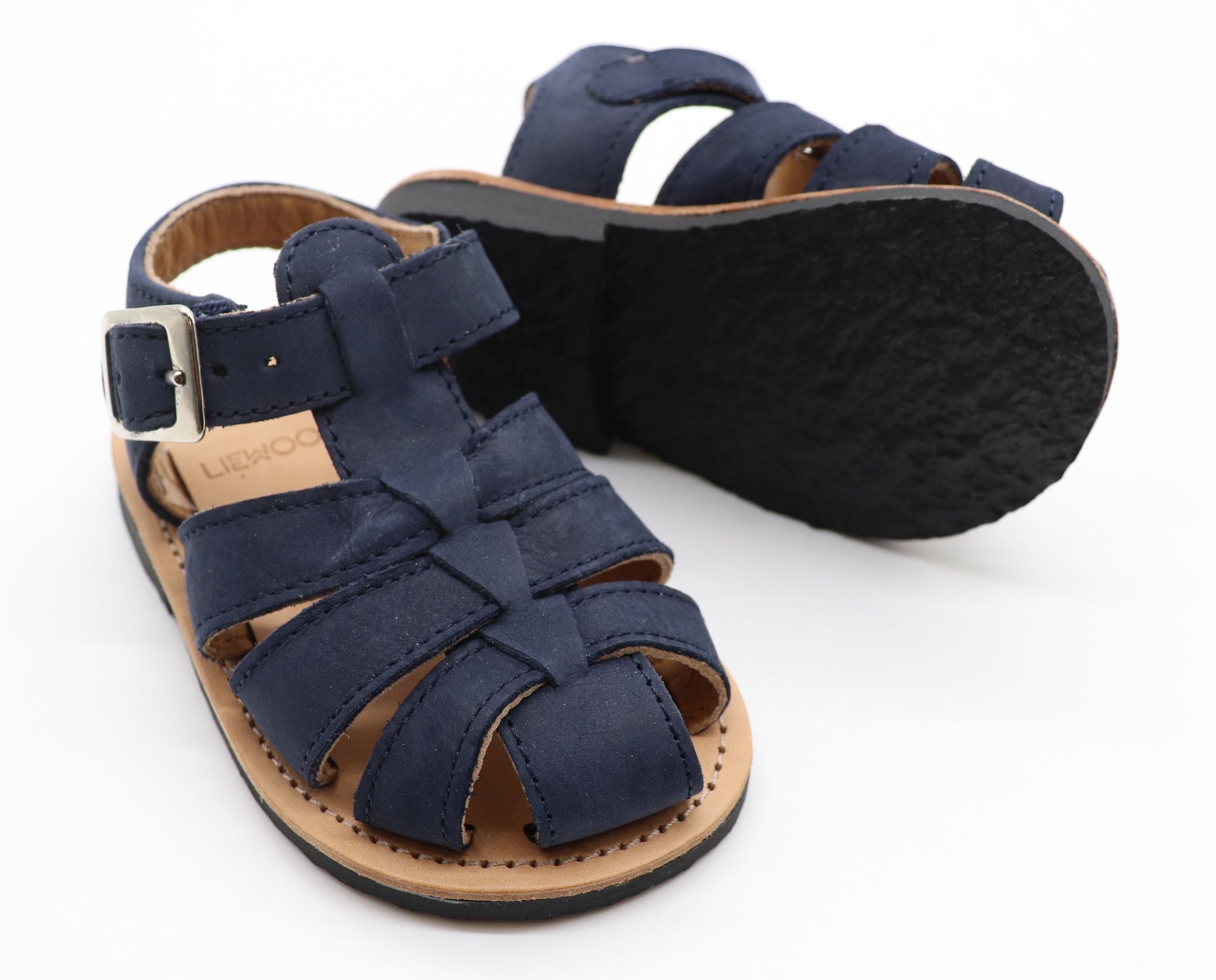 Sandale Brook din piele naturală bleumarin