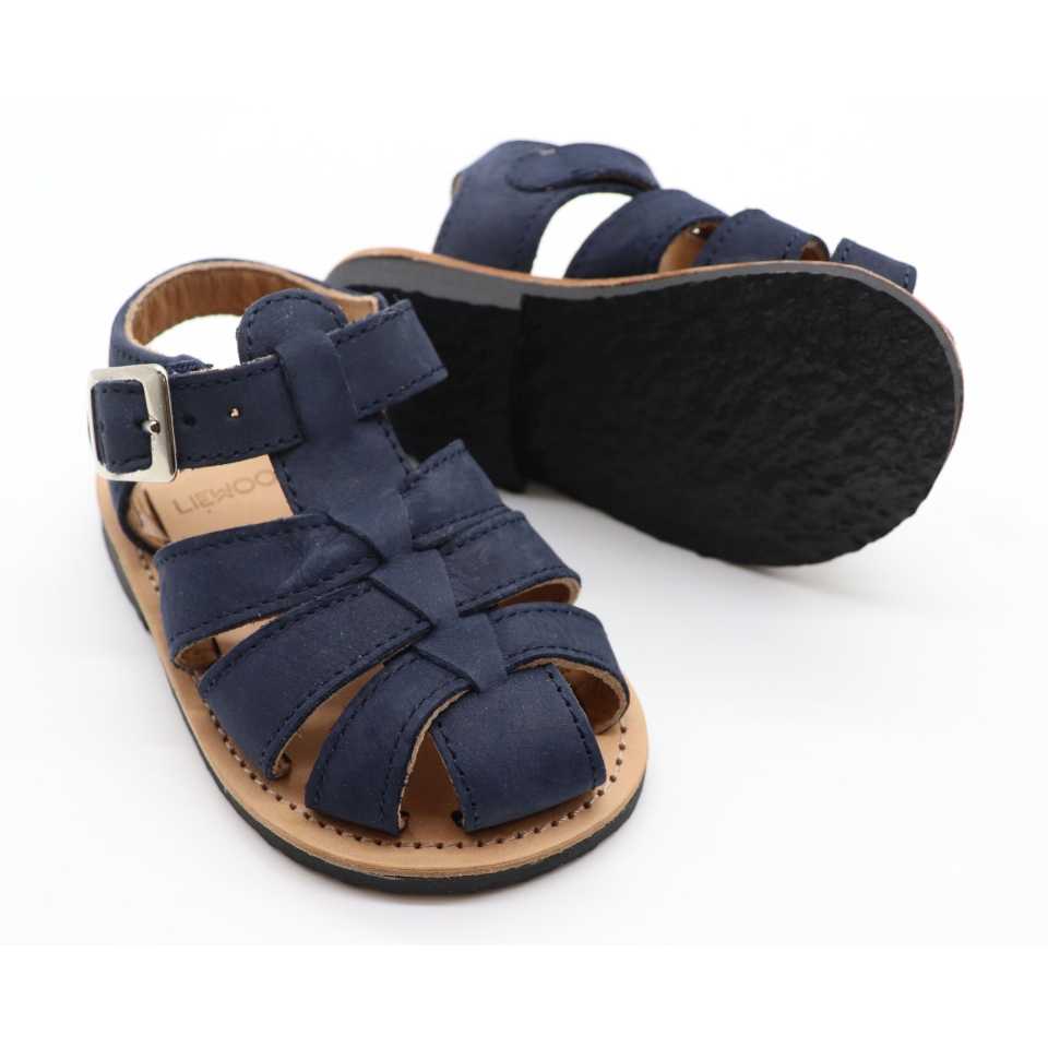 Sandale Brook din piele naturală bleumarin