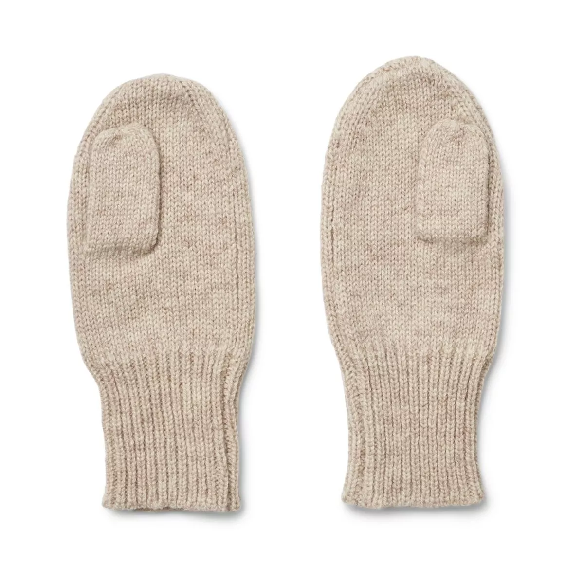 Mănuși din lână merinos bej