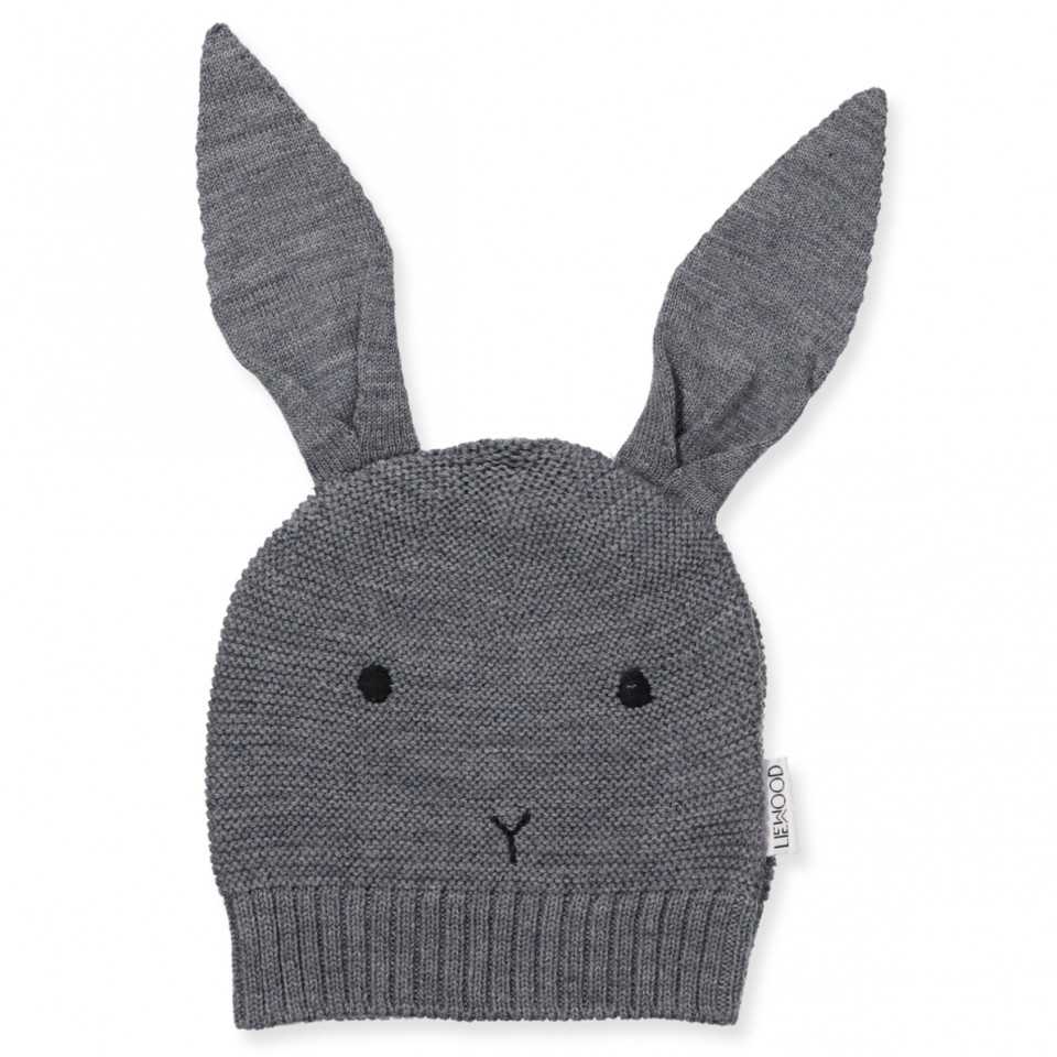 Căciulă Viggo gri iepuraș, din lână merinos