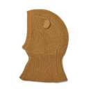 Cagulă din lână merinos cu urechiușe golden caramel