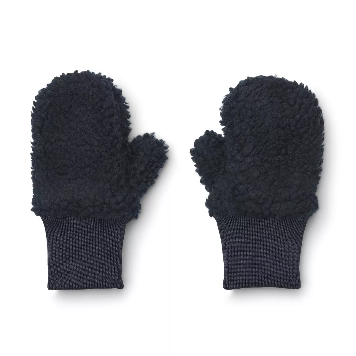 Mănuși pufoase pentru copii bleumarin