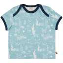 Tricou bleu verde cu imprimeu rechini