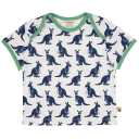 Tricou alb cu imprimeu canguri bleumarin