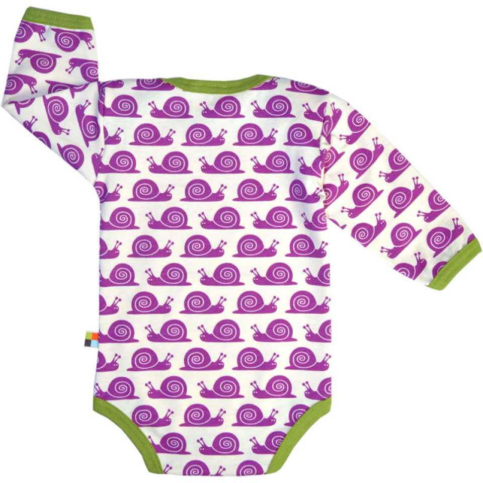 Body fuchsia cu mânecă lungă și imprimeu melci