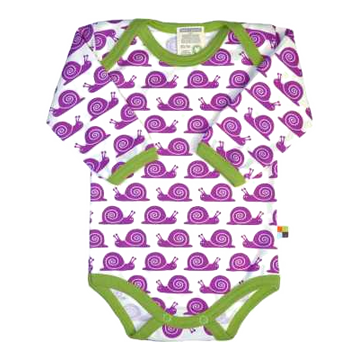 Body fuchsia cu mânecă lungă și imprimeu melci