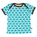 Tricou cu imprimeu elefanți albaștri