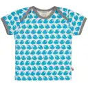 Tricou cu imprimeu păsări albastre