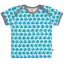Tricou cu imprimeu păsări albastre