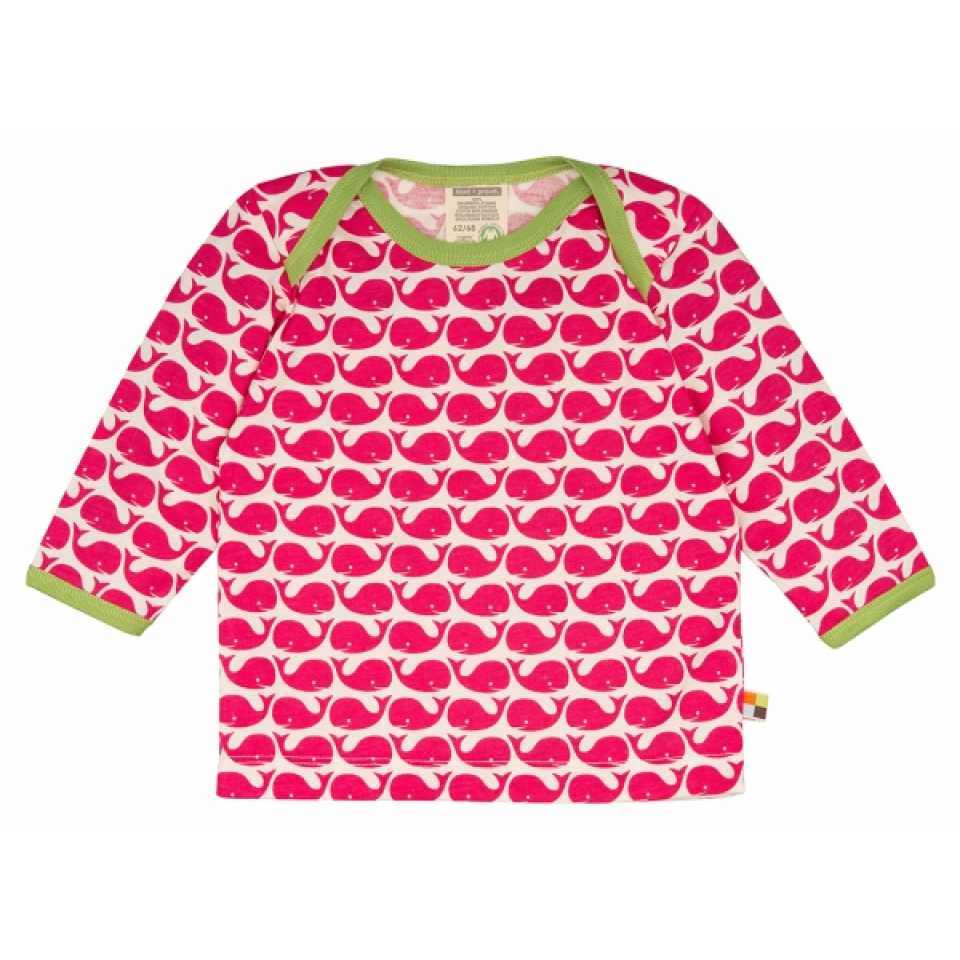 Bluză cu imprimeu balene roz