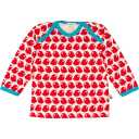 Bluză cu imprimeu păsări roșii