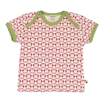 Tricou cu imprimeu maimuțe roșii