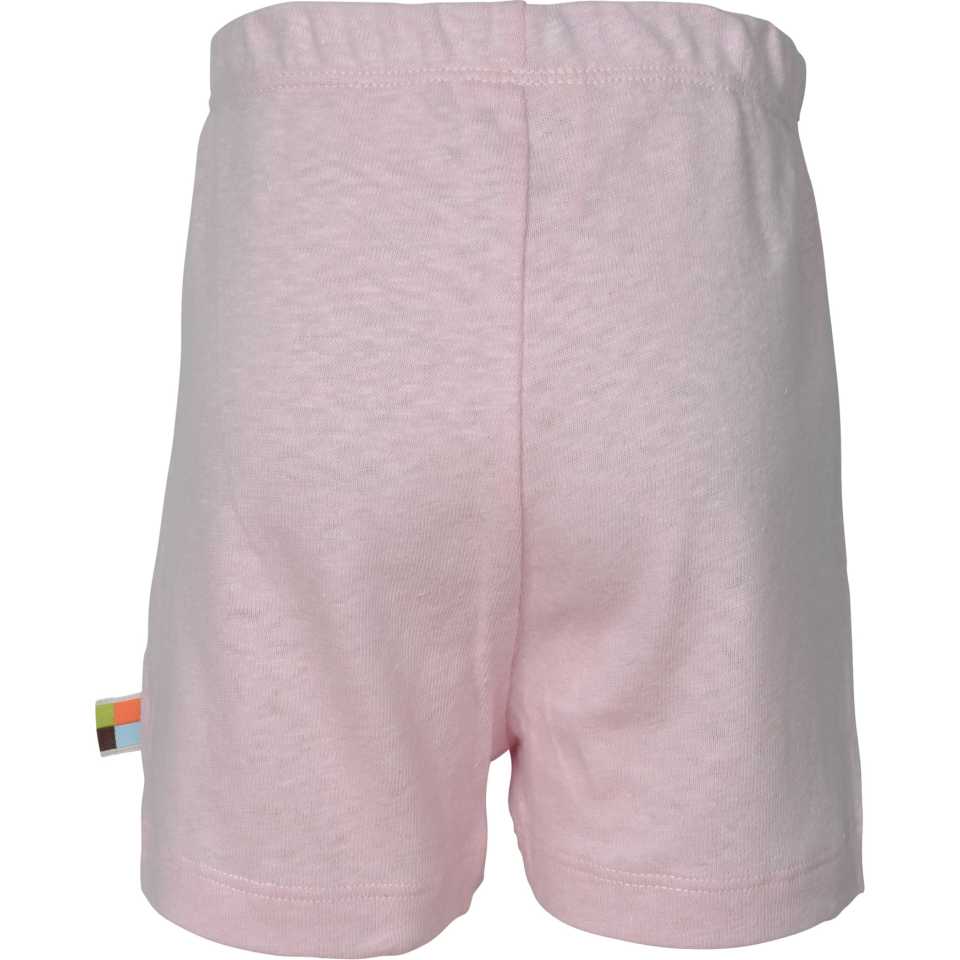Pantaloni scurți roz din in și bumbac organic