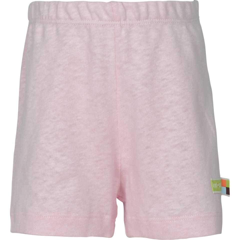 Pantaloni scurți roz din in și bumbac organic