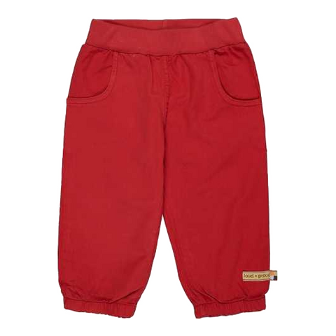 Pantaloni confortabili roșii cu buzunare