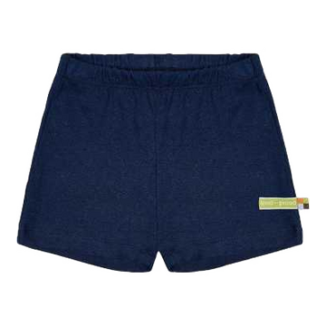 Pantaloni scurți bleumarin din in și bumbac organic