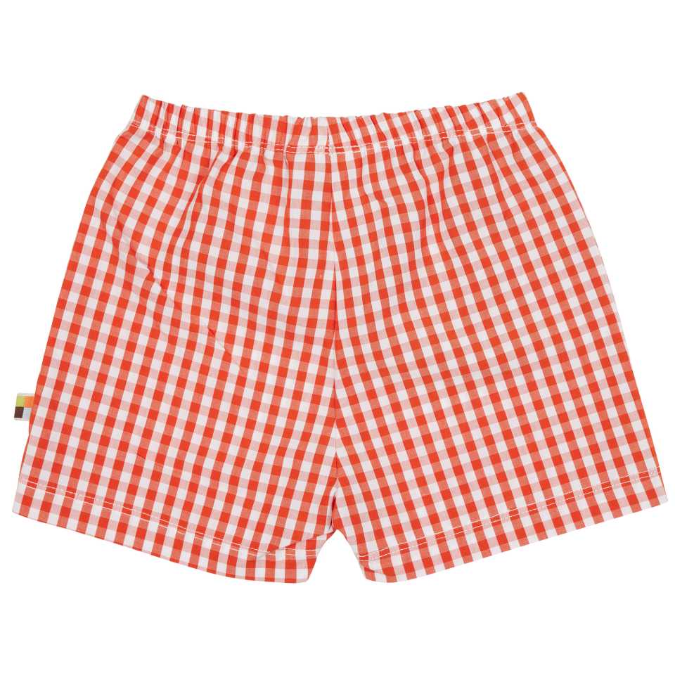 Pantaloni scurți în carouri arămii