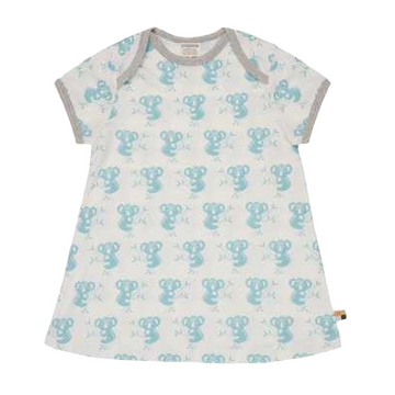 Rochie cu imprimeu koala verde bleu