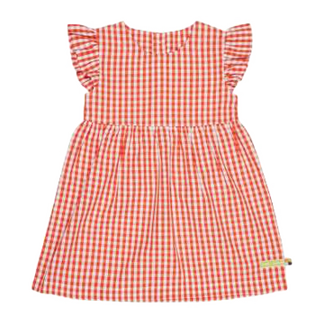 Rochie cu dungi roșii din bumbac organic