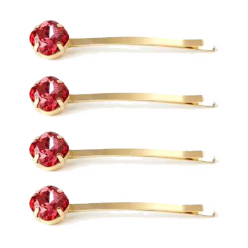 Set 4 agrafe de păr roz închis