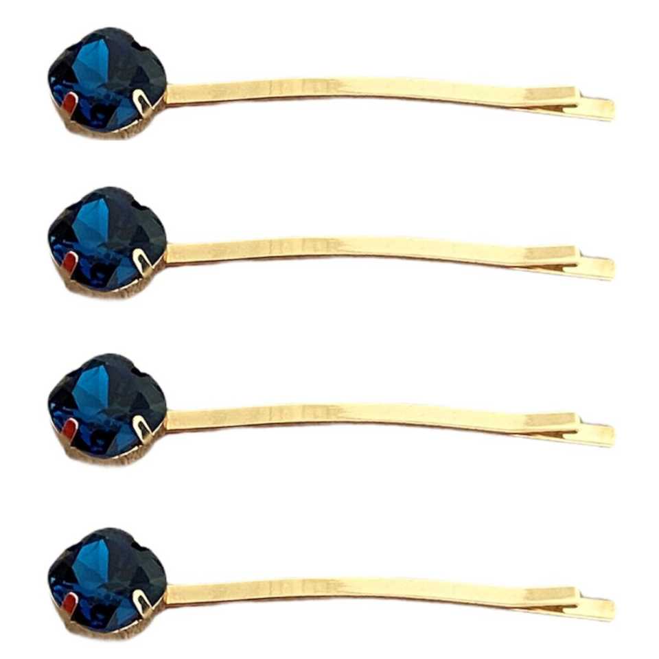 Set 4 agrafe de păr albastru închis