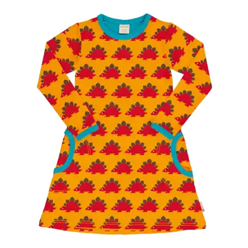 Rochie galbenă cu imprimeu dinozauri