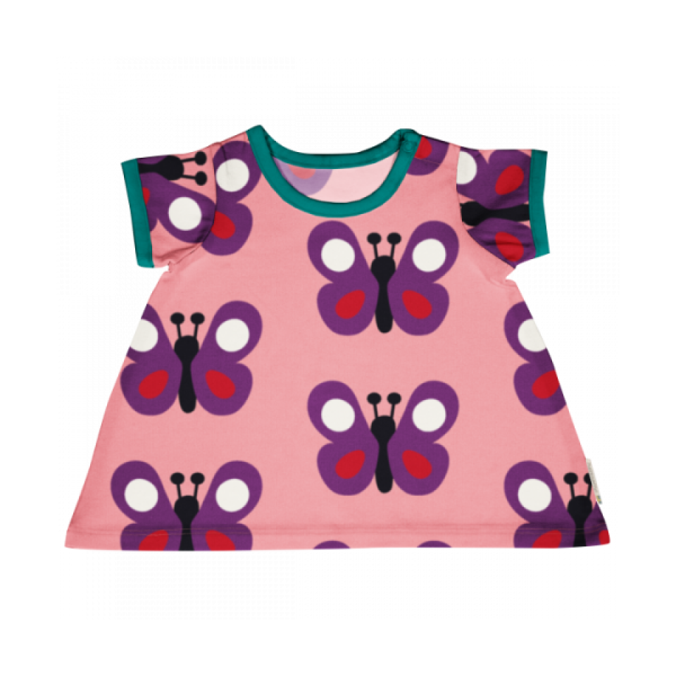 Rochiță pentru păpuși din bumbac organic, Garden Butterfly