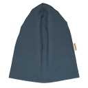 Căciulă copii din bumbac organic rib, bleumarin