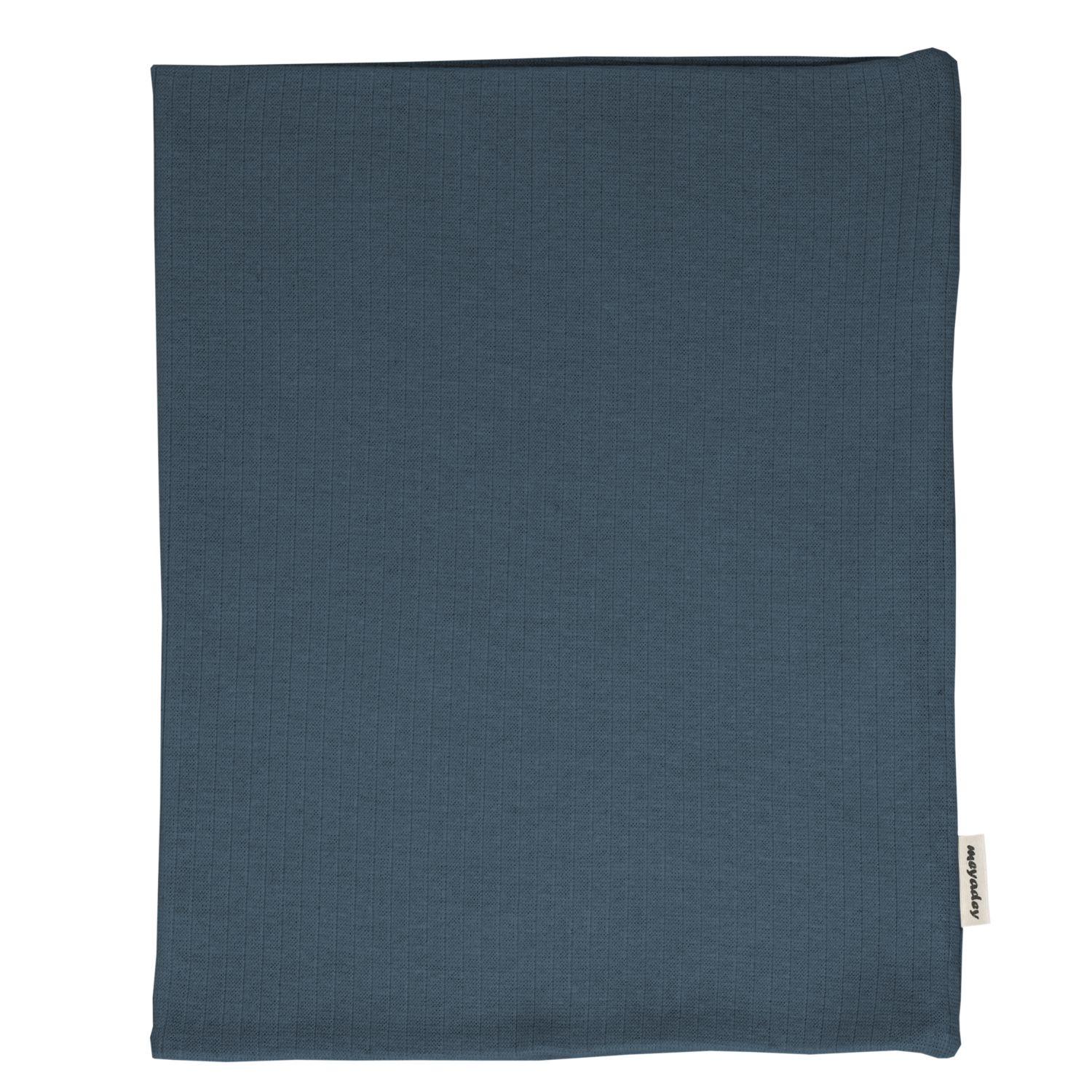 Eșarfă circulară din bumbac organic rib, bleumarin