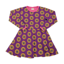 Rochie cu fustă amplă circulară, mânecă lungă, Garden Sunflower