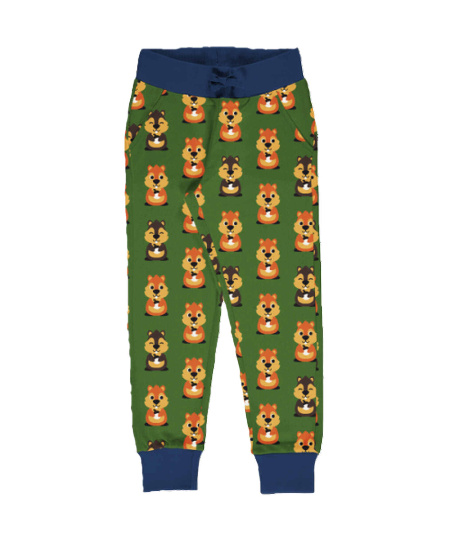 Pantaloni jogger căptușiți din bumbac organic, Garden Squirrel