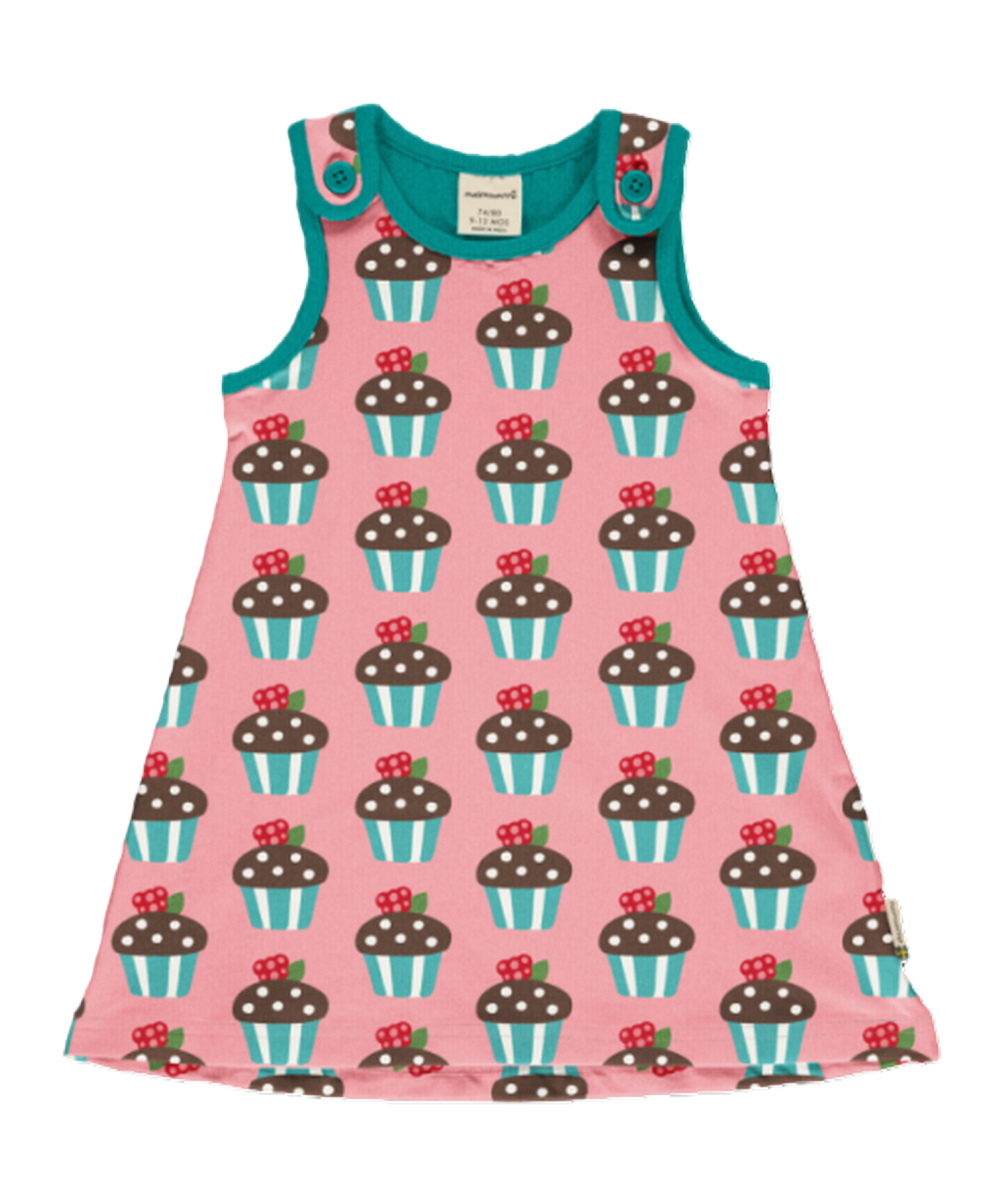 Rochie cu bretele din bumbac organic, Arctic Muffin